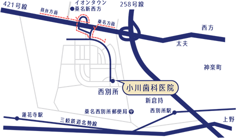 小川歯科医院のマップ